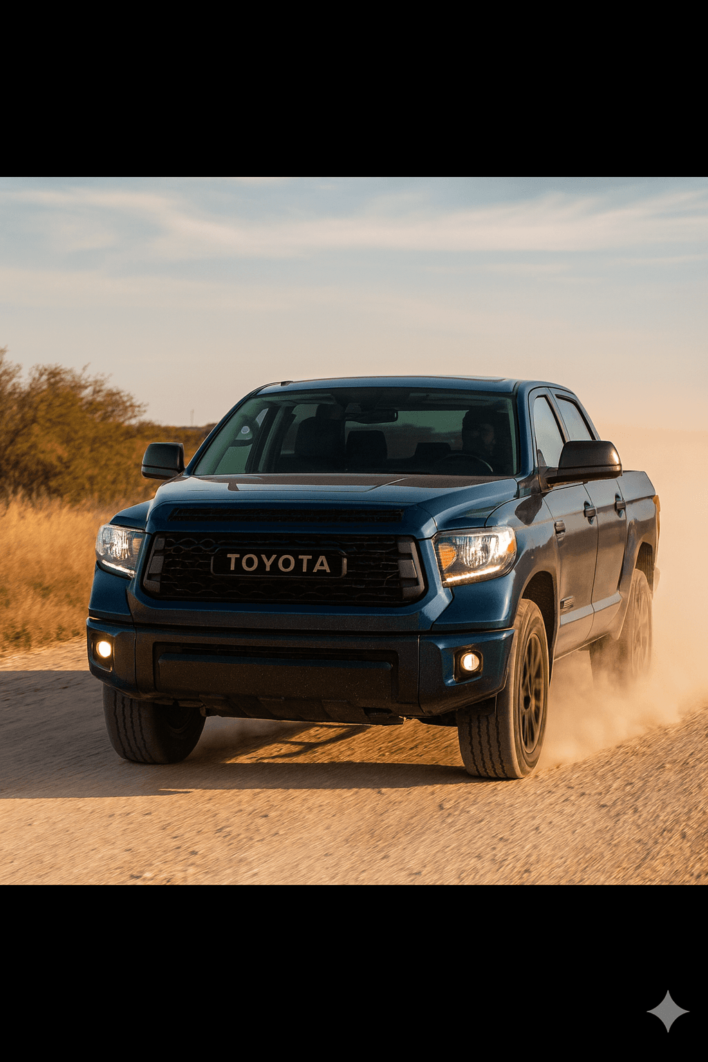 Toyota Tundra pickup truck in scenic landscape